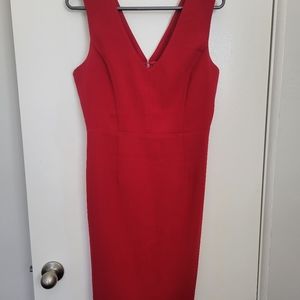 Red Knee Length Dress Size M